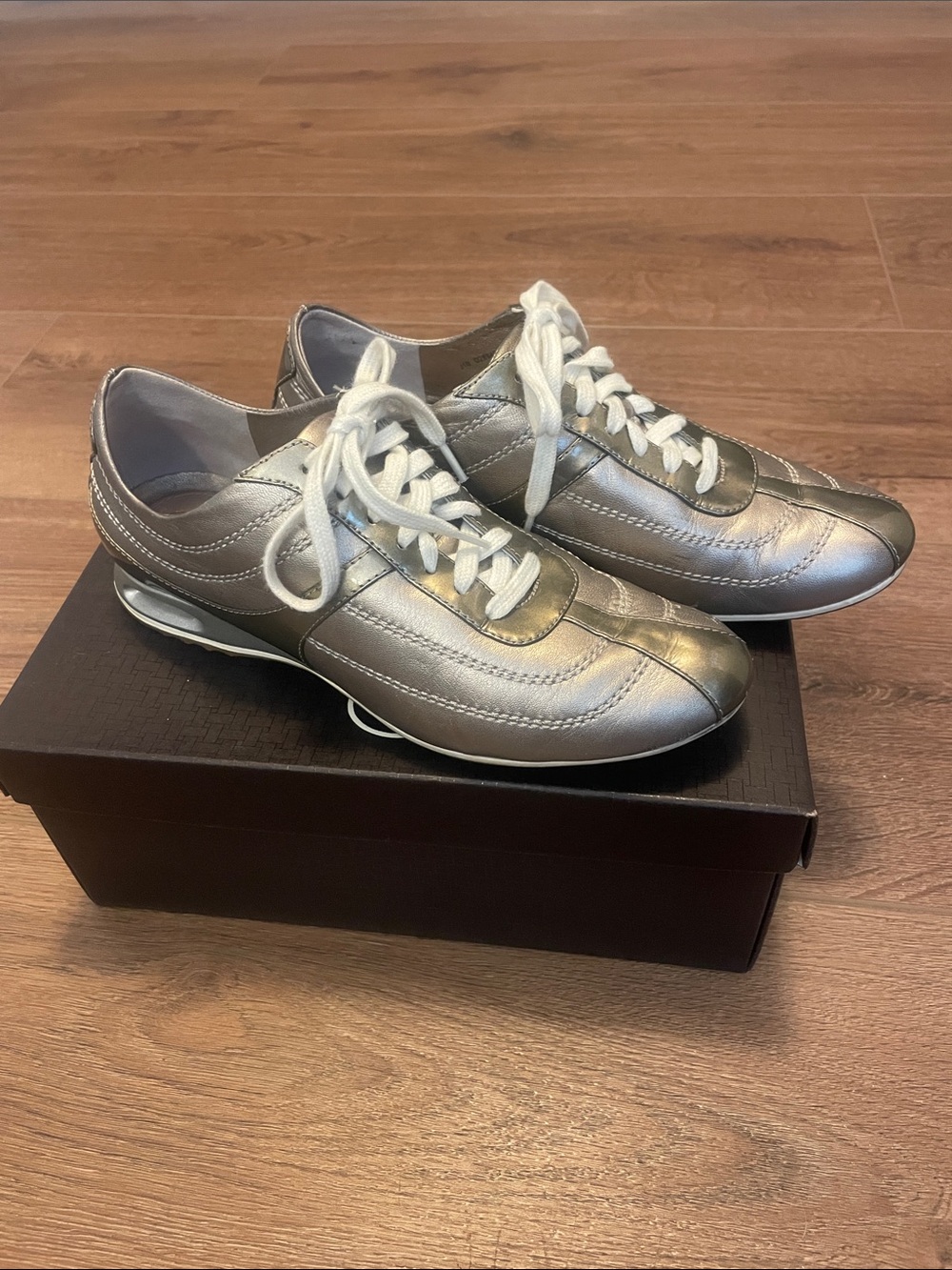 Cole Haan Air Bria Oxfords in Vintage Silver